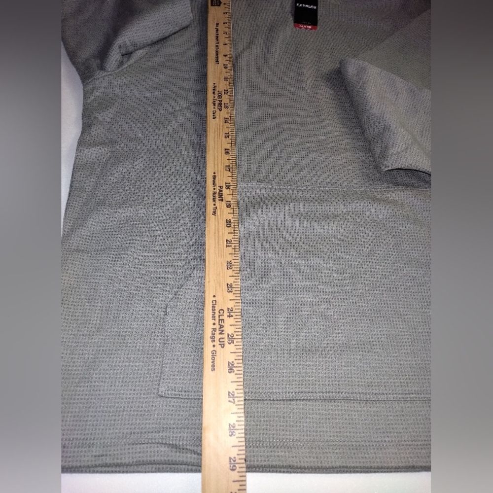 Express  Men's Gray Hoodie Long-Sleeve Size X-large  New - Picture 2 of 4